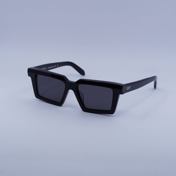 Off-White OERI142 WINDSOR 1007 Sunglasses Black Square Frame, Dark Grey Lenses - Picture 5 of 10